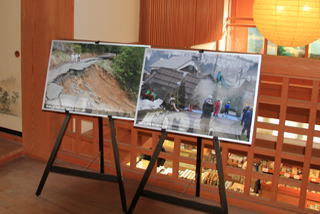 栄村大震災の写真パネル