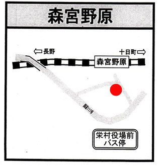 バス停の場所の地図